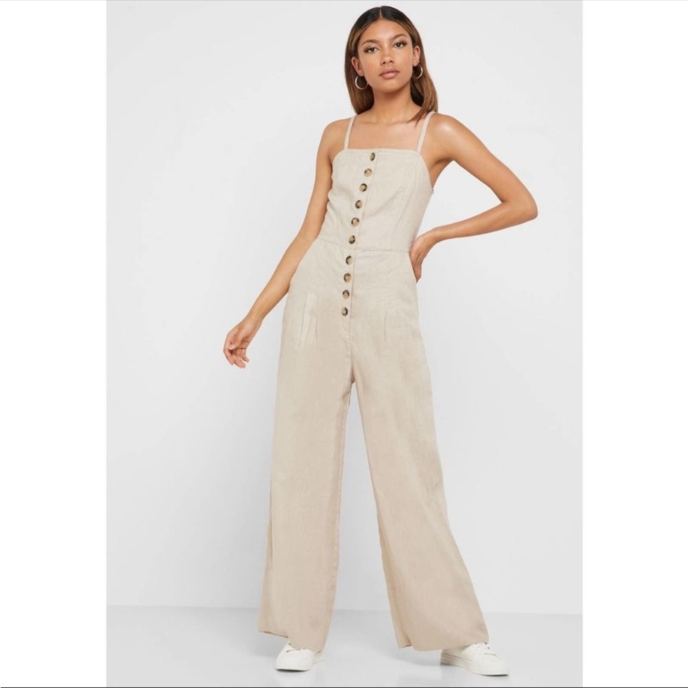 Mango button up jumpsuit
